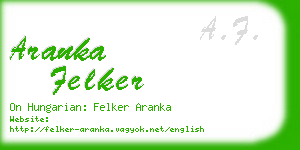 aranka felker business card